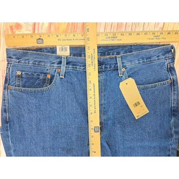 Levis Mens 550 Relaxed Fit Jeans 40x30 Tapered Leg Cotton Blue - Picture 9 of 10